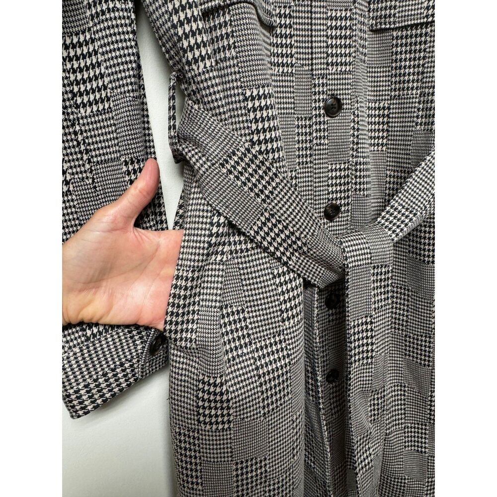 Current Air Houndstooth Long Shacket Coat, Sz L - image 6